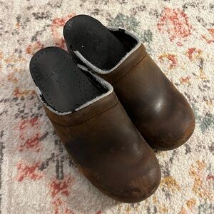 Dansko Leather Slip-On Clogs
